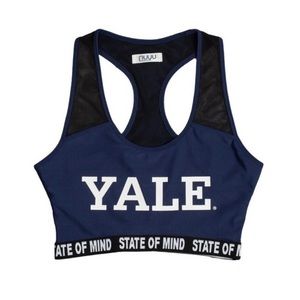 Yale UNIVERSITY RACERBACK SPORTY BRALETTE Size M NWOT